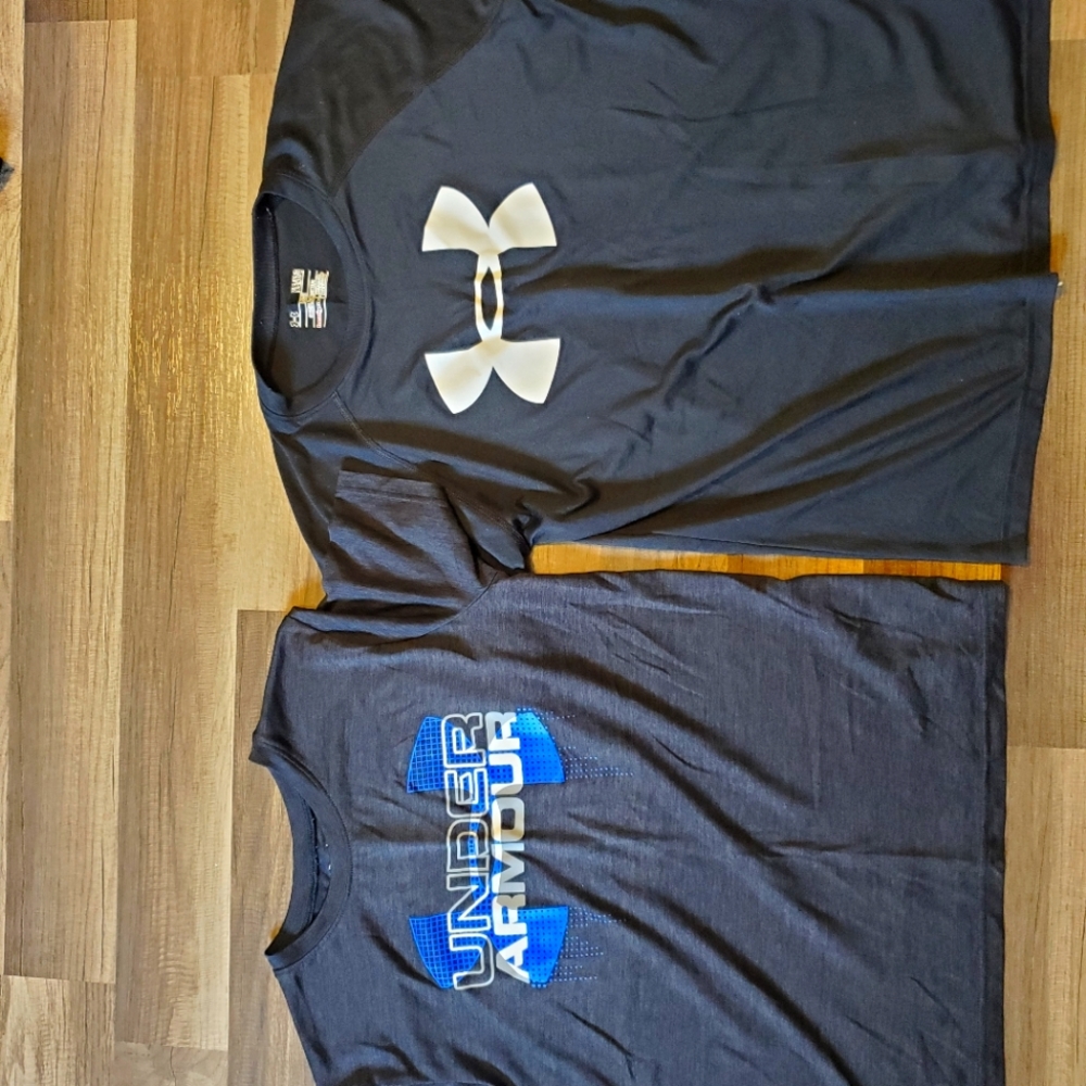 Used Boys Under Armour Shirt Bundle YLG